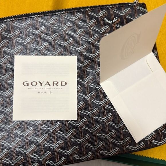 NWT Goyard Black MM Pouch/Clutch - Picture 11 of 12